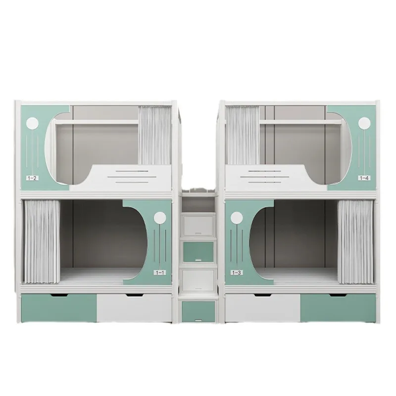 No-aldehyde bed Space capsule Bunk bed Youth hostel indoor bunk student dormitory apartment bed
No-aldehyde bed Space capsule Bunk bed Youth hostel indoor bunk student dormitory apartment bed