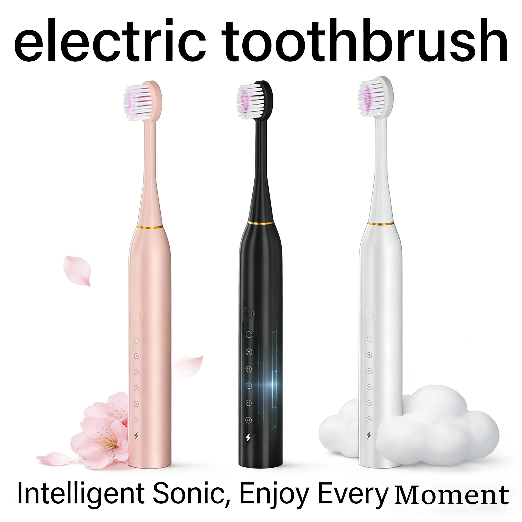 Электрическая зубная щетка для взрослых, перезаряжаемая, с мягкой щетиной, автоматическая, звуковая, с длительным сроком службы батареи, умная, портативная, дорожная зубная щетка
Электрическая зубная щетка для взрослых, перезаряжаемая, с мягкой щетиной, автоматическая, звуковая, с длительным сроком службы батареи, умная, портативная, дорожная зубная щетка