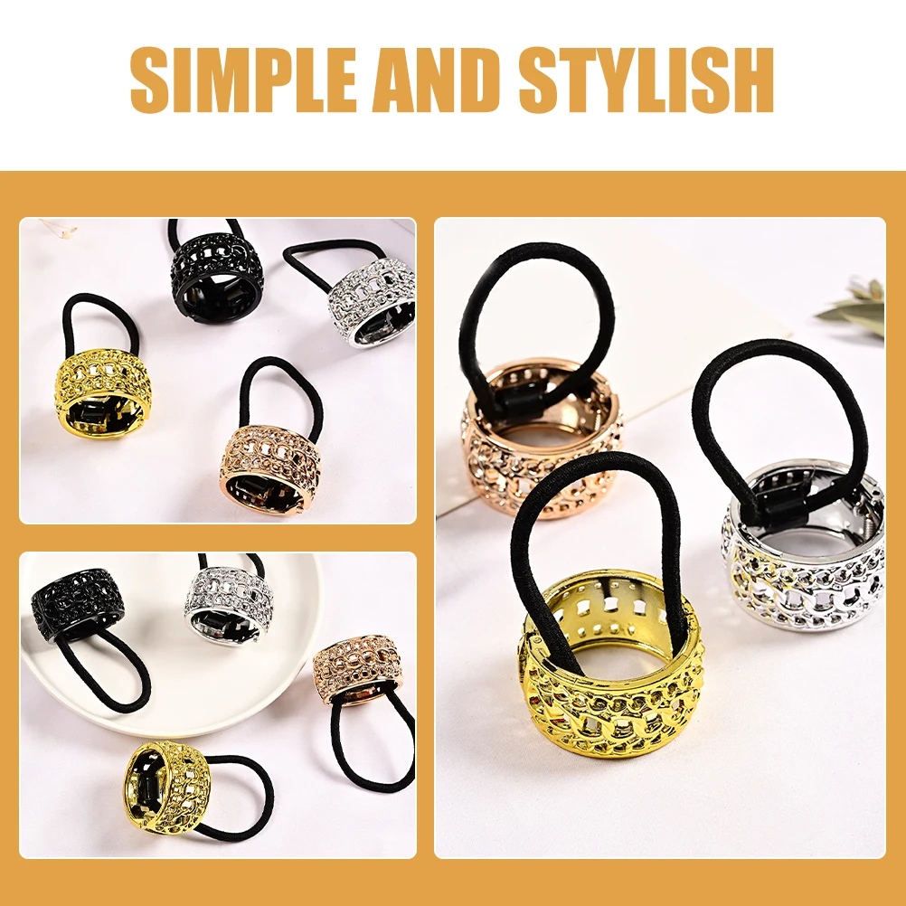 4pcs Ponytail Holders Hair Scrunchies Thick Elastic Cuffs for Women Fine Hair Black Rose Gold Silver Lightweight
4pcs Ponytail Holders Hair Scrunchies Thick Elastic Cuffs for Women Fine Hair Black Rose Gold Silver Lightweight