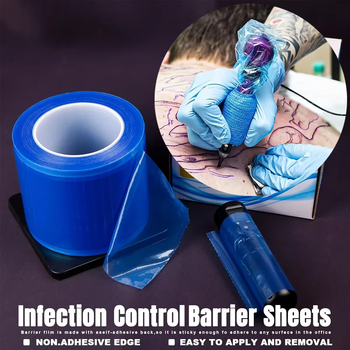 4x6 Inch Barrier Film Roll 1200 Sheets Disposable Perforated Tattoo Dental Protective Film with Dispenser Box Anti-oxidation
4x6 Inch Barrier Film Roll 1200 Sheets Disposable Perforated Tattoo Dental Protective Film with Dispenser Box Anti-oxidation
