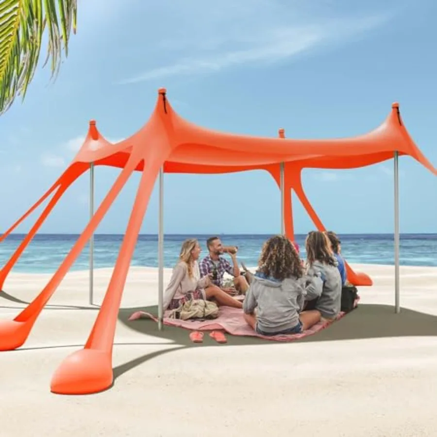 Beach Tent Canopy for Outdoor Beach, Picnic, Fishing Aluminum Poles, Beige Fabric, Easy Pop-Up Setup with 8 Sandbags 2 Shovels
Beach Tent Canopy for Outdoor Beach, Picnic, Fishing Aluminum Poles, Beige Fabric, Easy Pop-Up Setup with 8 Sandbags 2 Shovels