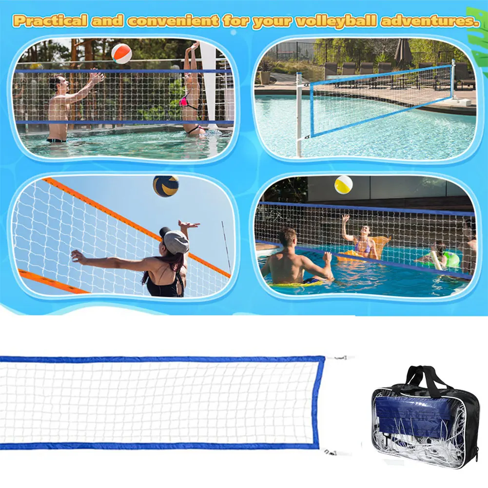15ftx3ft Volleyball Net with Carrying Bag Pool Volleyball Replacement Net Adjustable Pool Water Volleyball Net for Summer Party 
15ftx3ft Volleyball Net with Carrying Bag Pool Volleyball Replacement Net Adjustable Pool Water Volleyball Net for Summer Party