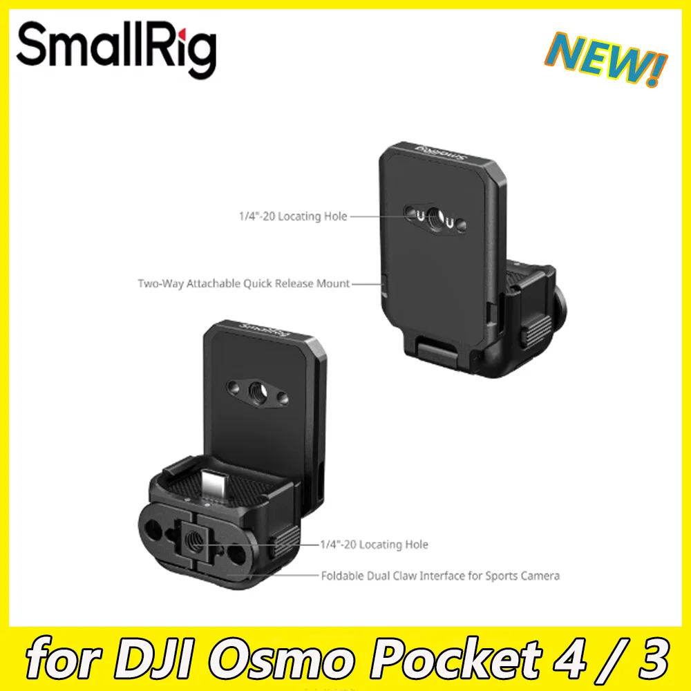 SmallRig 6359 Attachable Quick Release Backplate Mount Support with USB-C Port for Osmo Pocket 4 / 3
SmallRig 6359 Attachable Quick Release Backplate Mount Support with USB-C Port for Osmo Pocket 4 / 3