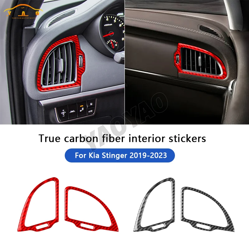 For Kia Stinger 2019-2023 Real Carbon Fiber Car Dashboard Sides Air Vent Outlet Cover Trim Sticker Interior Accessories
For Kia Stinger 2019-2023 Real Carbon Fiber Car Dashboard Sides Air Vent Outlet Cover Trim Sticker Interior Accessories