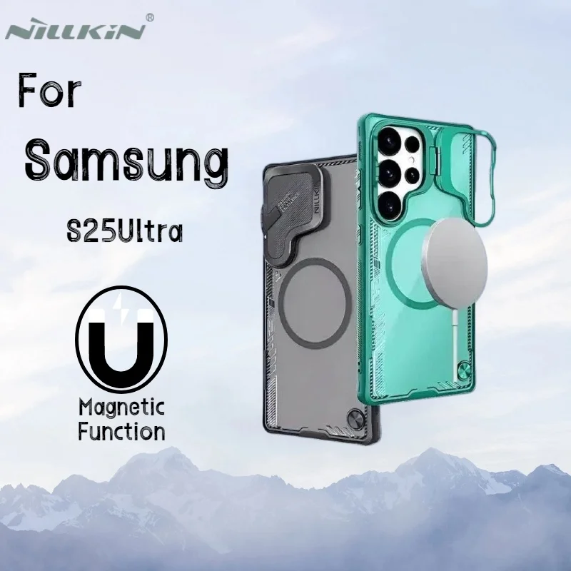 Nillkin For Samsung Galaxy S25 Ultra MagSafe Case lceblade Prop Magnetic Case Lens cover bracket, phone case protective cover
Nillkin For Samsung Galaxy S25 Ultra MagSafe Case lceblade Prop Magnetic Case Lens cover bracket, phone case protective cover