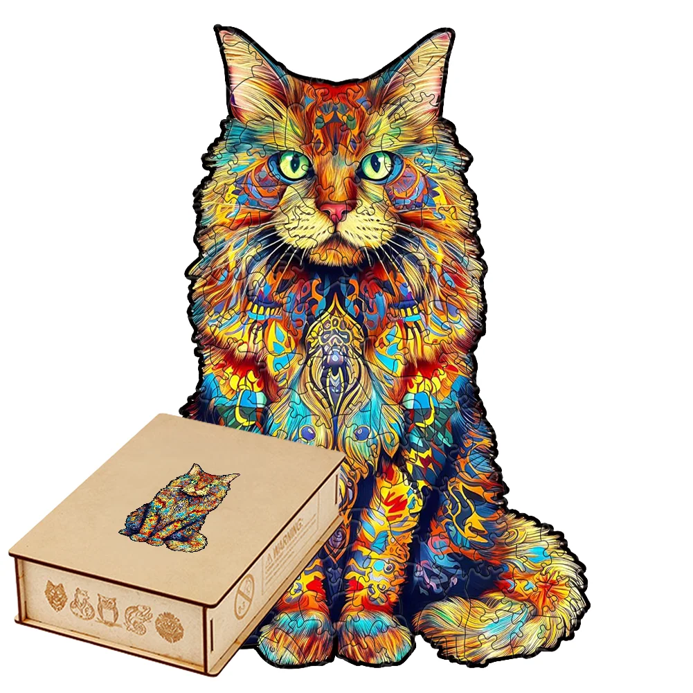 Colorful Maine Coon Cat 3D Wooden Puzzles for Adults Mandala Totem Shaped Wood Jigsaw Puzzle Brain Teasers Hobby Gift
Colorful Maine Coon Cat 3D Wooden Puzzles for Adults Mandala Totem Shaped Wood Jigsaw Puzzle Brain Teasers Hobby Gift