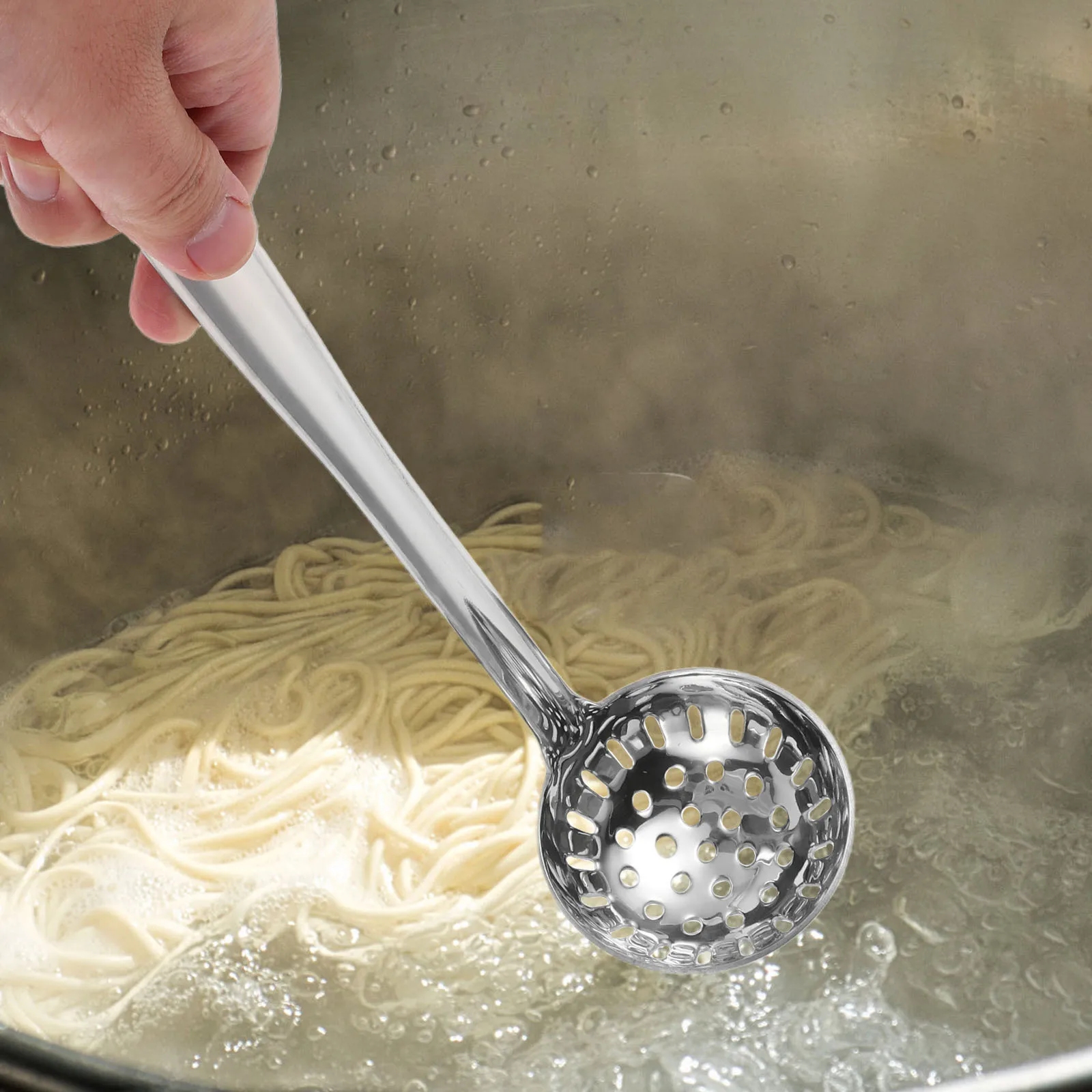 Deep Stainless Steel Slotted Ladle With Hook Handle Strainer Spoon For Hot Pot Soup Serving Salad Bars Kitchen Restaurant
Deep Stainless Steel Slotted Ladle With Hook Handle Strainer Spoon For Hot Pot Soup Serving Salad Bars Kitchen Restaurant