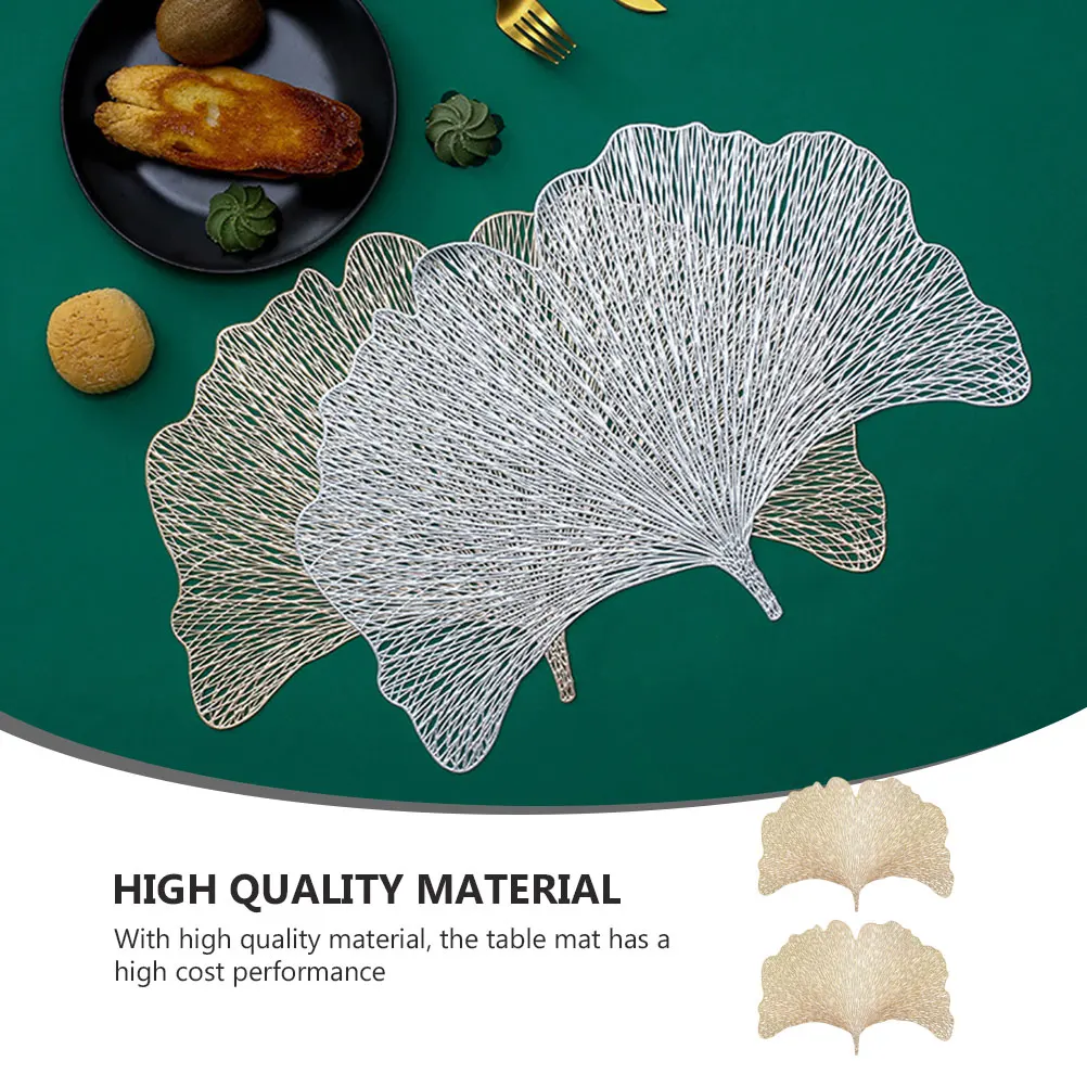 2Pcs Ginkgo Leaf Placemats European Style Table Decoration Mat Heat Resistant Cup Pad for Home Restaurant Holiday Scene Layout
2Pcs Ginkgo Leaf Placemats European Style Table Decoration Mat Heat Resistant Cup Pad for Home Restaurant Holiday Scene Layout