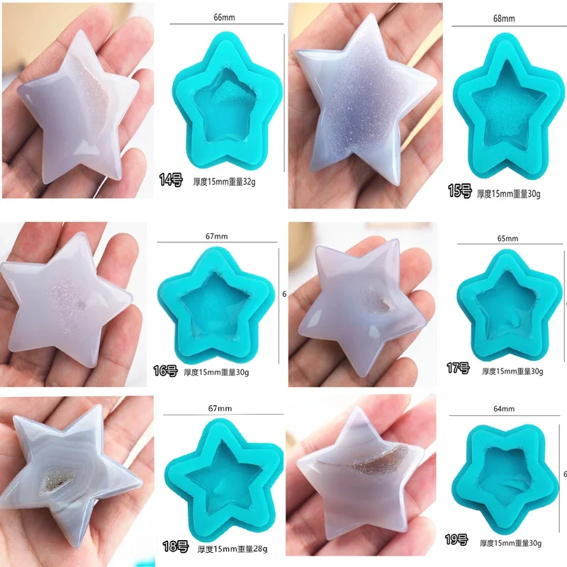 Star Shape Crystal Silicone Mold Diamond Epoxy Resin Mold Handmade Pendants Crafts Jewelry Making
Star Shape Crystal Silicone Mold Diamond Epoxy Resin Mold Handmade Pendants Crafts Jewelry Making