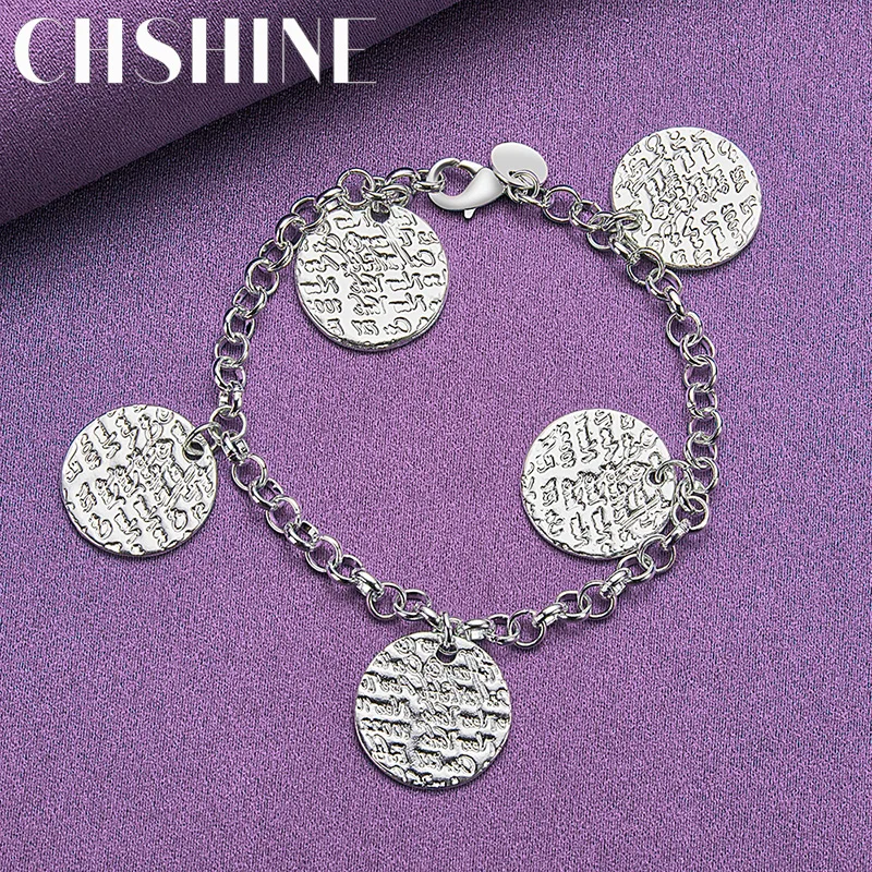 CHSHINE 925 Sterling Silver Round Brand Pendant Bracelet Fashion Charm Wedding Party For Women Jewelry Gifts
CHSHINE 925 Sterling Silver Round Brand Pendant Bracelet Fashion Charm Wedding Party For Women Jewelry Gifts
