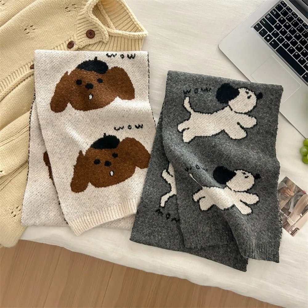 Fashion Lightweight Puppy Pattern Scarf Korean Style Warm Cashmere Blend Scarf Cute Windproof Knitted Shawl Winter
Fashion Lightweight Puppy Pattern Scarf Korean Style Warm Cashmere Blend Scarf Cute Windproof Knitted Shawl Winter