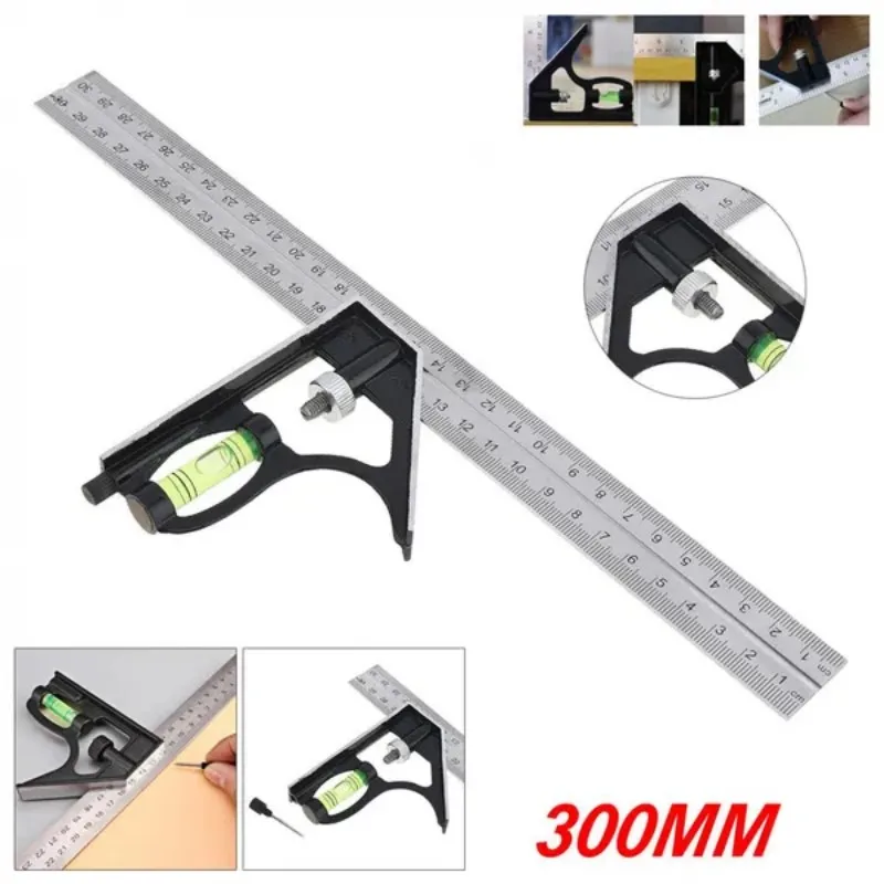 300MM Stainless Steel Angle Ruler Professional Carpenter Tools Combination Square protractor Multi-function Measuring Tool
300MM Stainless Steel Angle Ruler Professional Carpenter Tools Combination Square protractor Multi-function Measuring Tool