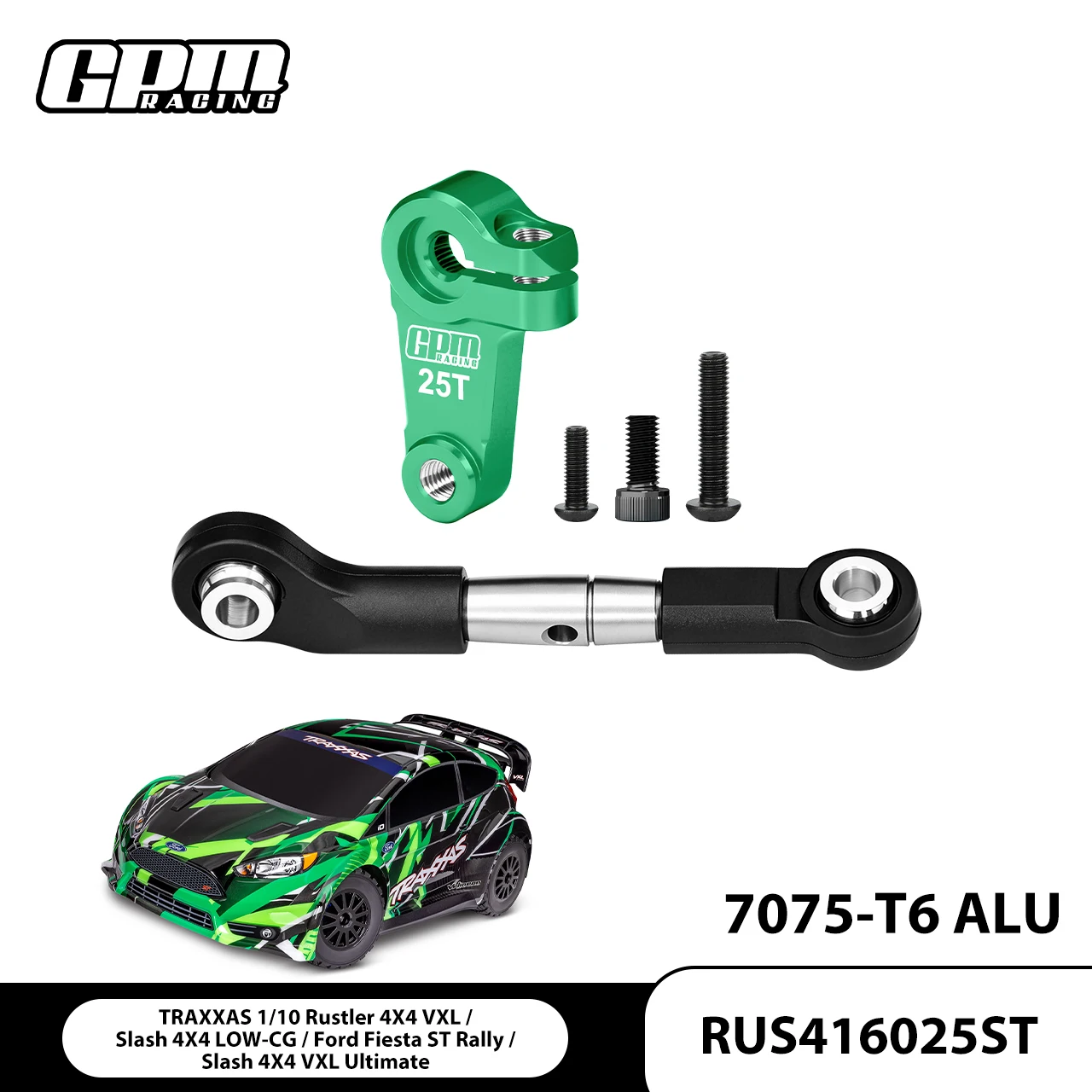 GPM Steering Linkage+25T Alloy Servo Horn TRAXXAS 1/10 Rustler Slash 4X4 LCG 67076-4
GPM Steering Linkage+25T Alloy Servo Horn TRAXXAS 1/10 Rustler Slash 4X4 LCG 67076-4