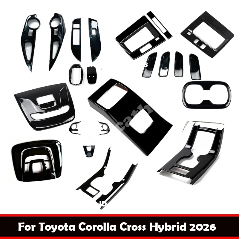 For Toyota Corolla Cross 2025 2026 ABS glossy Black Accessories Window Swtich Gear Shift Water Cup Panle Steering Wheel Cover
For Toyota Corolla Cross 2025 2026 ABS glossy Black Accessories Window Swtich Gear Shift Water Cup Panle Steering Wheel Cover