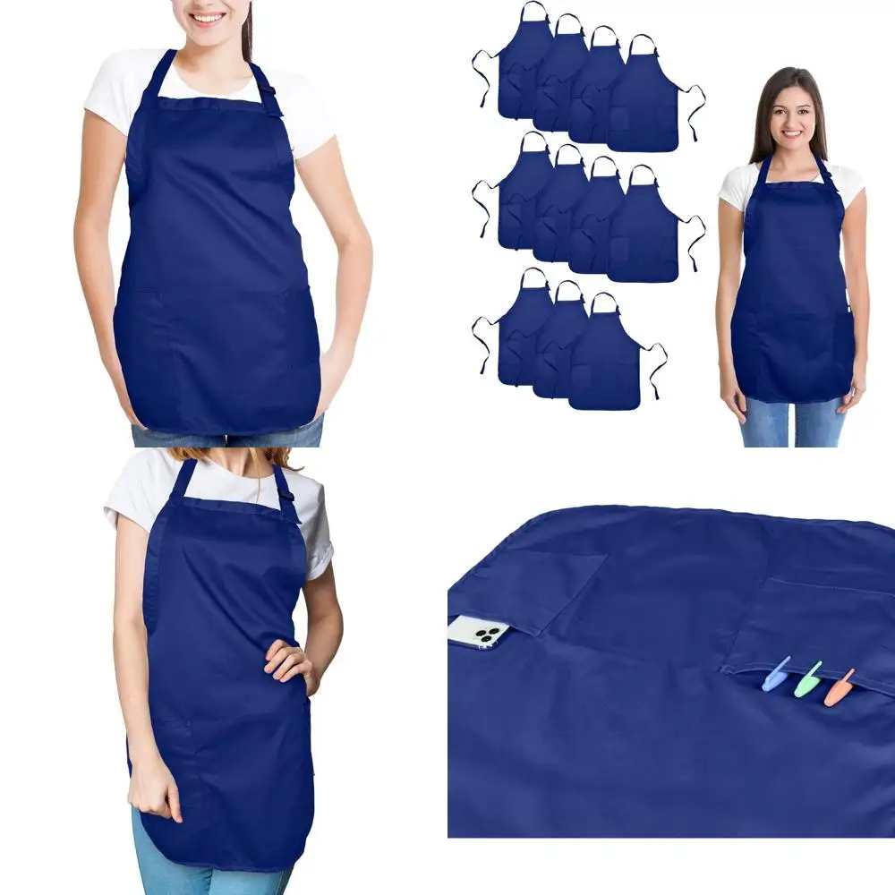 Set of 12 Navy Blue Poly Cotton Kitchen Aprons, Ideal for Home and Restaurant Use
Set of 12 Navy Blue Poly Cotton Kitchen Aprons, Ideal for Home and Restaurant Use