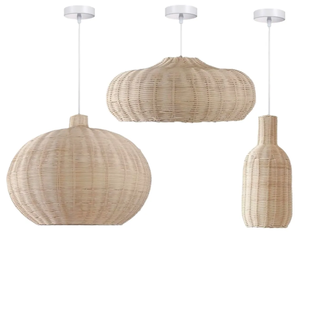 JOYINLED Wabi Sabi Rattan Pendant Lamp Japanese Hand-woven Bamboo Rattan Light Living Room Restaurant Kitchen Hanging Chandelier
JOYINLED Wabi Sabi Rattan Pendant Lamp Japanese Hand-woven Bamboo Rattan Light Living Room Restaurant Kitchen Hanging Chandelier