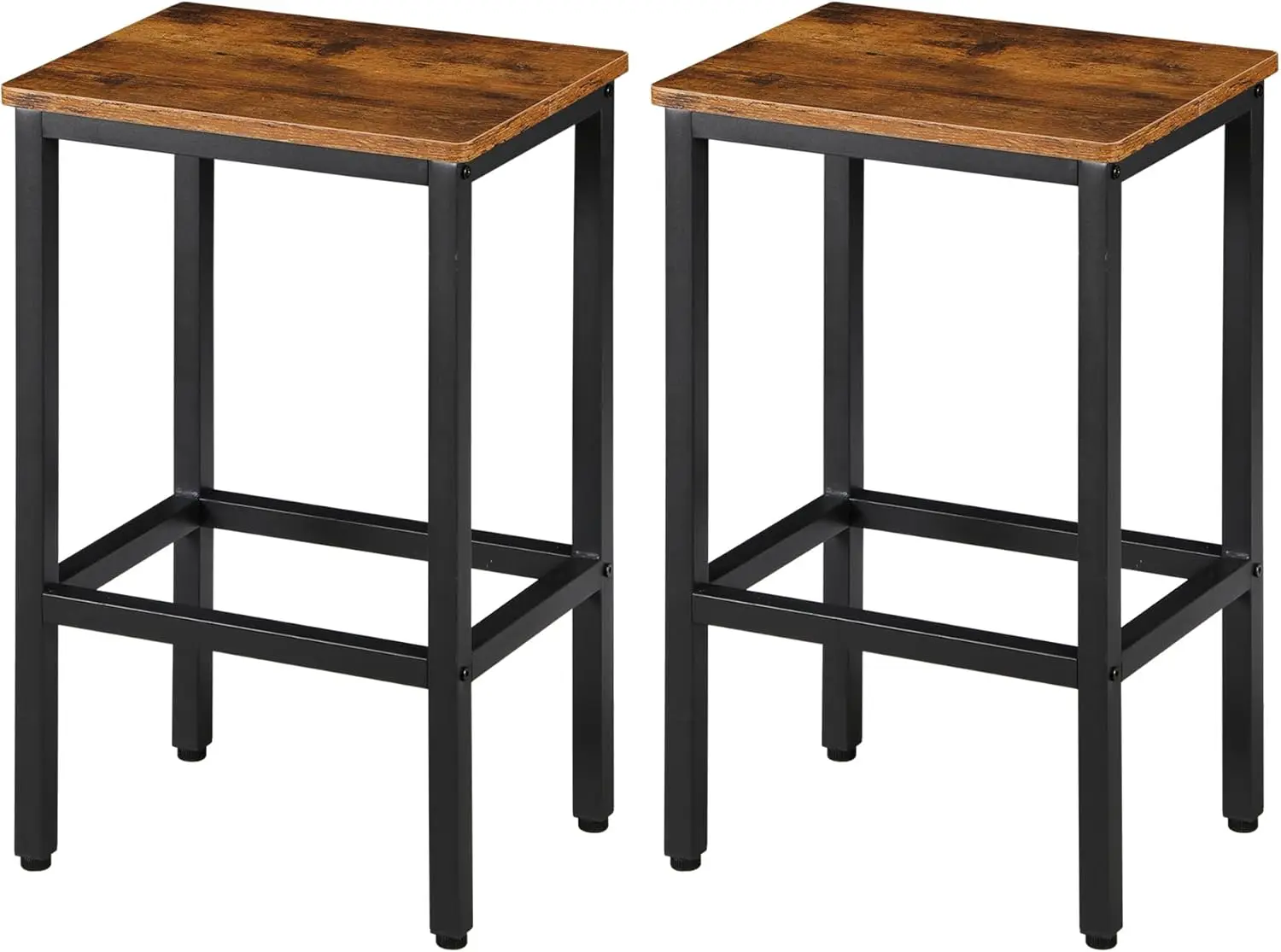 Counter Height Bar Stools Set Of 2 For Kitchen, 26 Hes Industrial Backl Metal Barstools With Wood Top, Rustic Brown
Counter Height Bar Stools Set Of 2 For Kitchen, 26 Hes Industrial Backl Metal Barstools With Wood Top, Rustic Brown