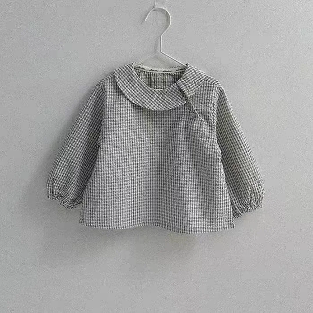 Korean Baby Kids Spring Summer New Cotton Japanese Ruffle Collar Shirt Girls Stylish Plaid Doll Shirt 80-120cm
Korean Baby Kids Spring Summer New Cotton Japanese Ruffle Collar Shirt Girls Stylish Plaid Doll Shirt 80-120cm