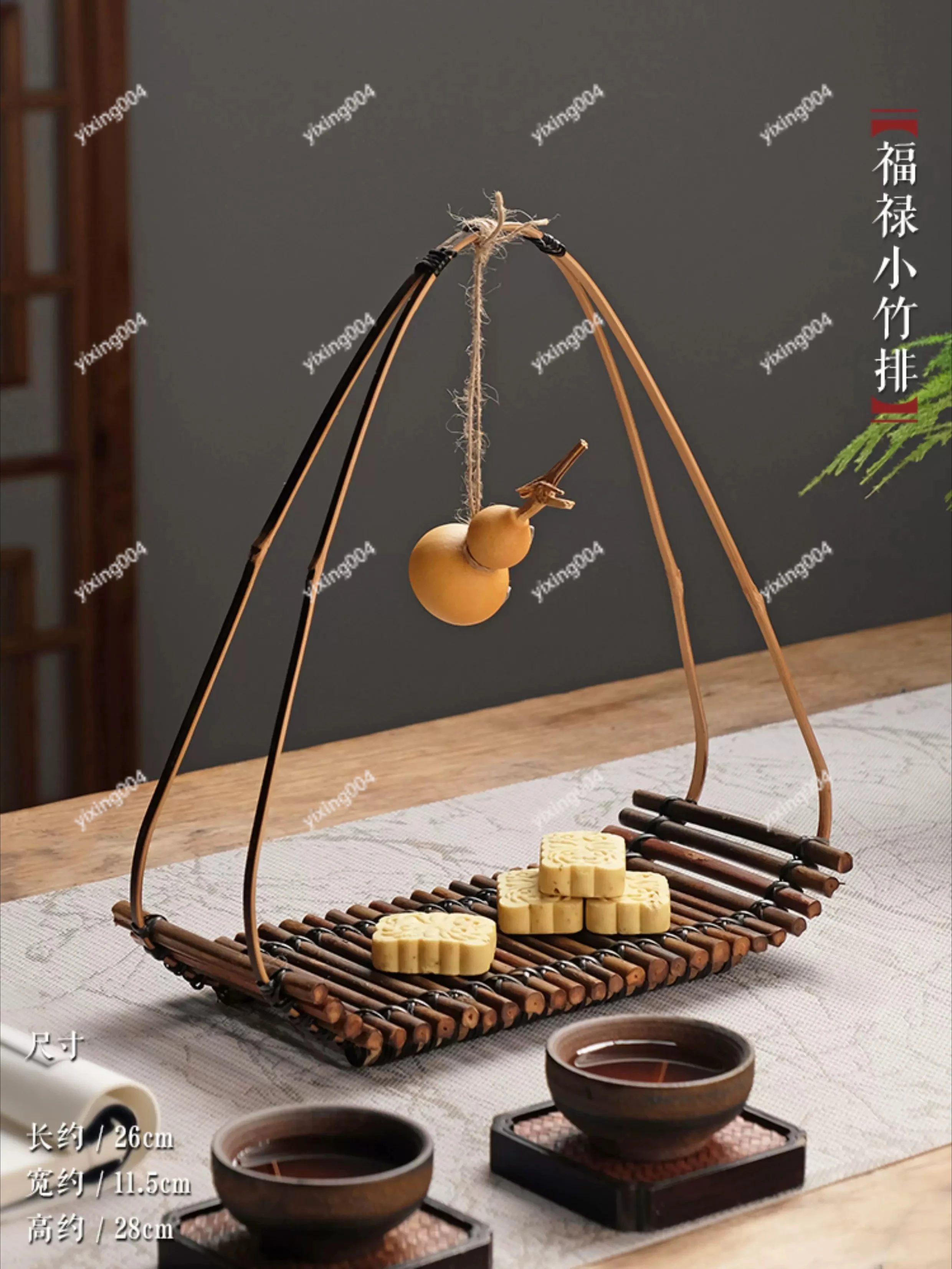 Chinese Zen Gourd Figurine, Bamboo Woven Tray Desktop Decoration for Home Tea House Decor
Chinese Zen Gourd Figurine, Bamboo Woven Tray Desktop Decoration for Home Tea House Decor