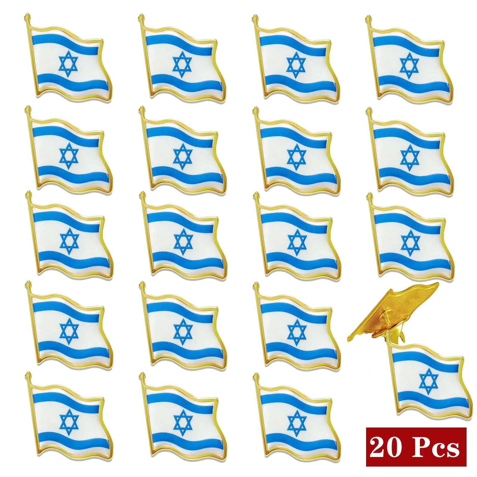 20pcs Israel Flag Pins Metal Israel Lapel Pins Souvenir Brooch National Flag Pin Country Badges for Clothes Hat Backpack Suit
20pcs Israel Flag Pins Metal Israel Lapel Pins Souvenir Brooch National Flag Pin Country Badges for Clothes Hat Backpack Suit