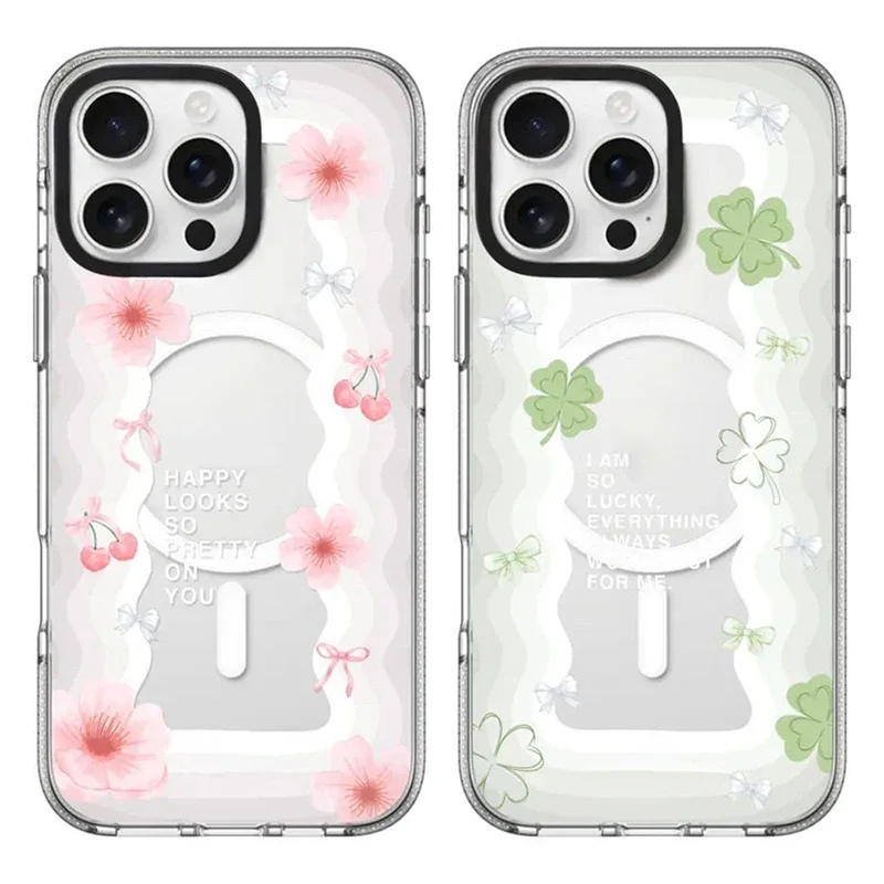 Sakura Clover Transparent Border iPhone 13 14 15 16 Pro Max Case - Protective IPhone Case with MagSafe
Sakura Clover Transparent Border iPhone 13 14 15 16 Pro Max Case - Protective IPhone Case with MagSafe