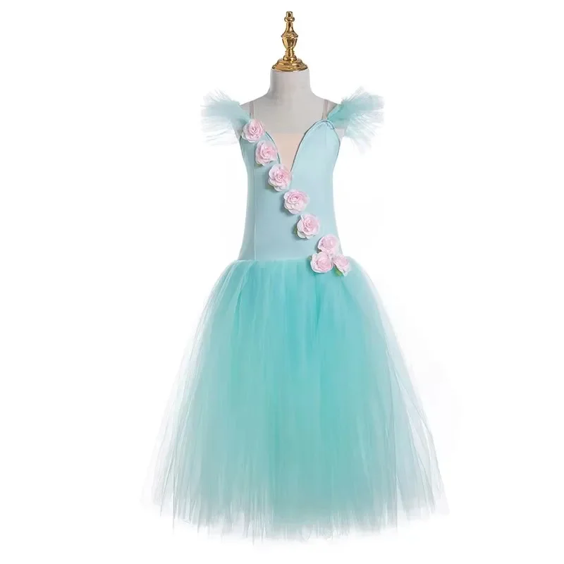 Romantic Tutu Giselle Ballet Costumes Girls Child Velet Tulle Skating Dress Ballerina Bubble Short Sleeve Lace-up Summer Dress
Romantic Tutu Giselle Ballet Costumes Girls Child Velet Tulle Skating Dress Ballerina Bubble Short Sleeve Lace-up Summer Dress
