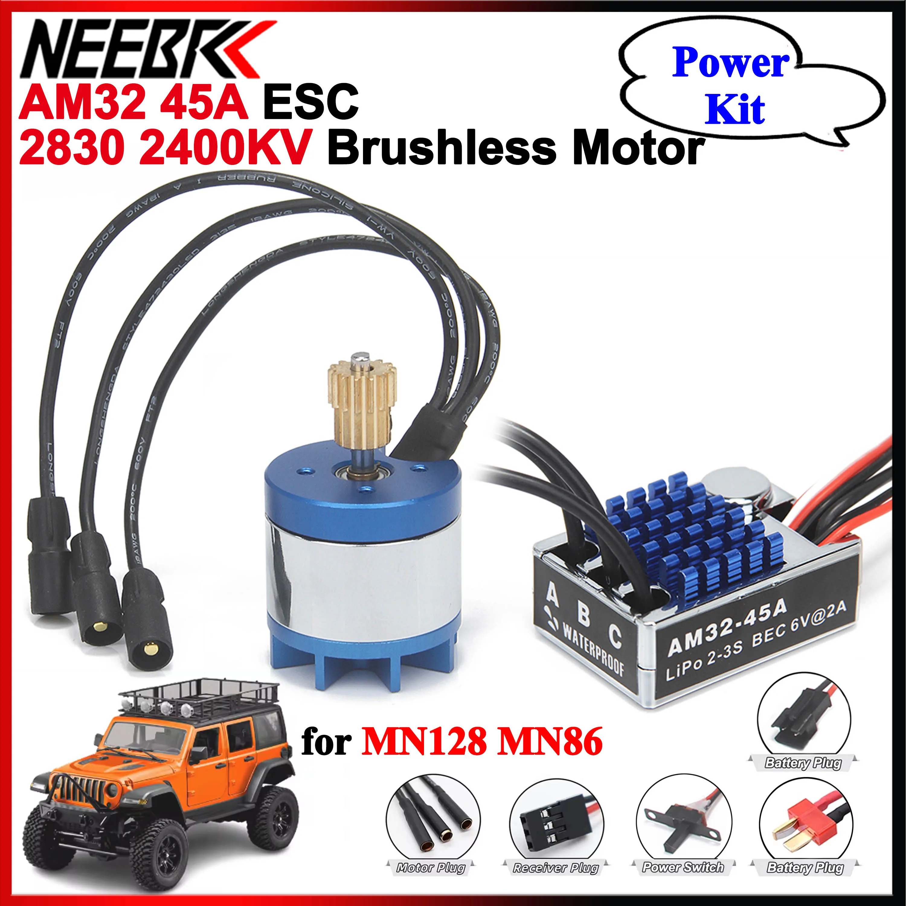 AM32 45A ESC 2830 2400KV Outrunner бесщеточный двигатель USB/Type-C регулятор для MN128 MN86 1/12 RC автомобильный гусеничный обновление аксессуары
AM32 45A ESC 2830 2400KV Outrunner бесщеточный двигатель USB/Type-C регулятор для MN128 MN86 1/12 RC автомобильный гусеничный обновление аксессуары