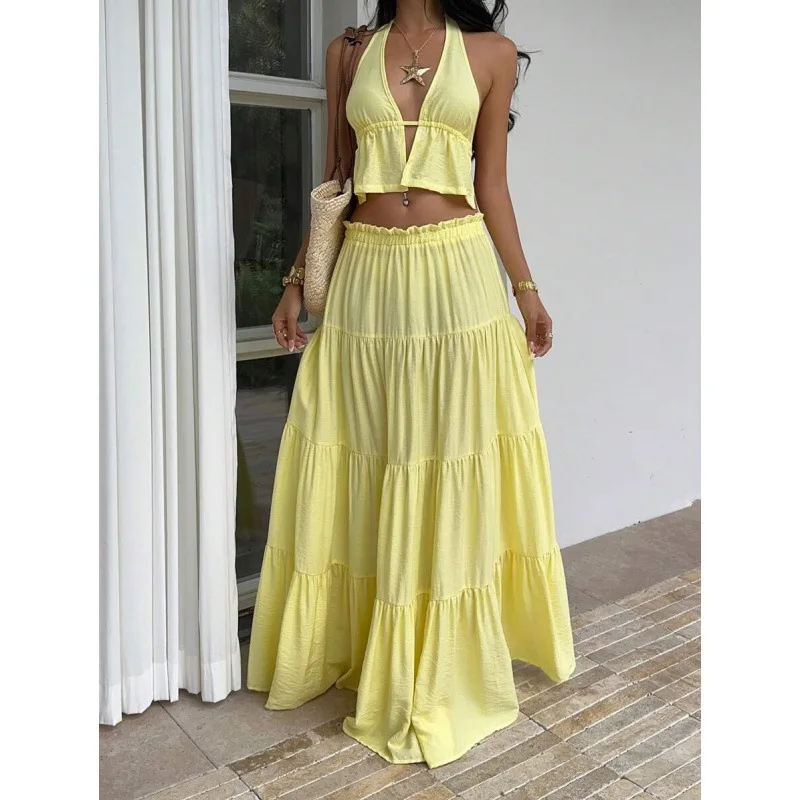 Women's Two-Piece Dress Sling Set Summer Fashion Outfit Cross-Border Exclusive No Brand Registered Trademark
Women's Two-Piece Dress Sling Set Summer Fashion Outfit Cross-Border Exclusive No Brand Registered Trademark