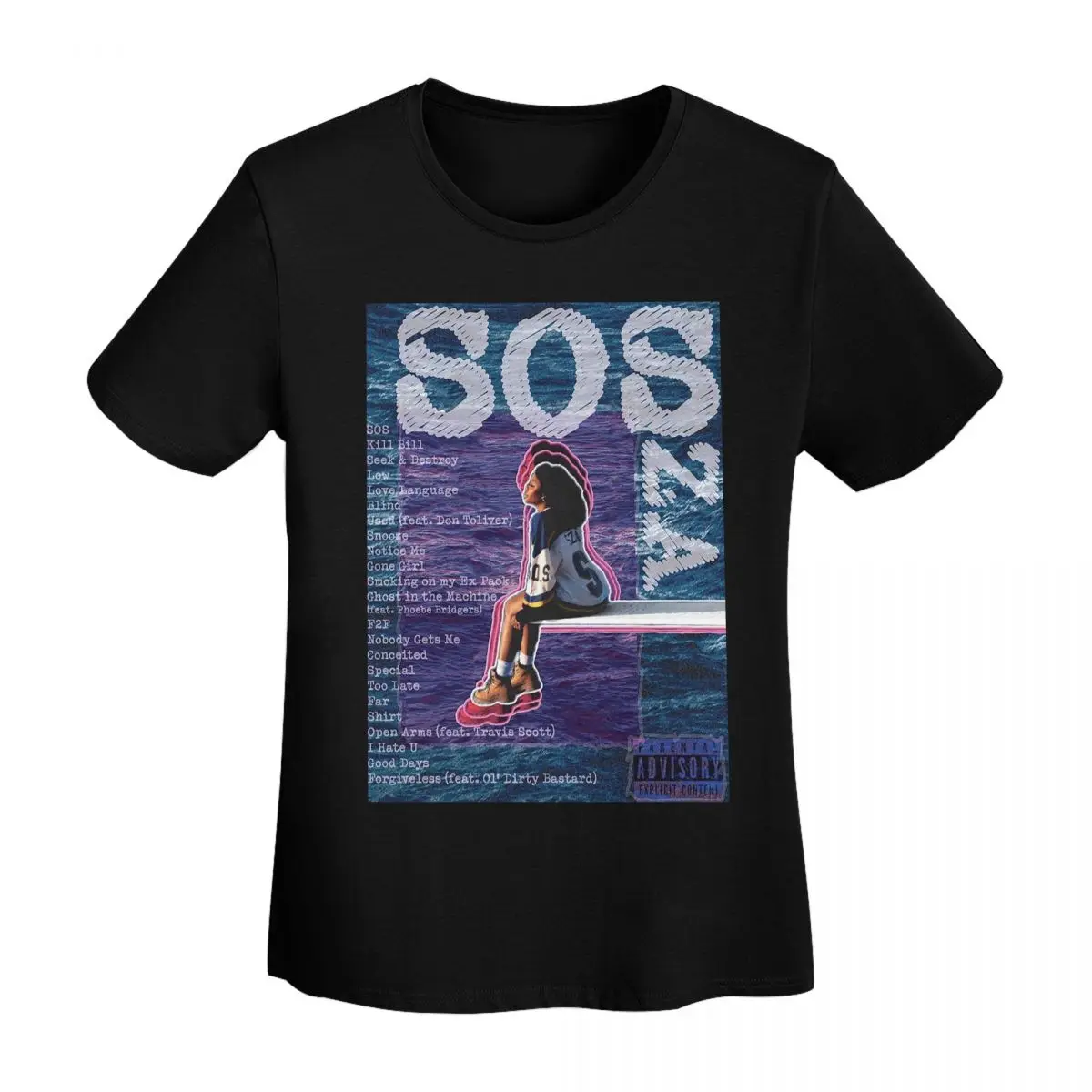SZA SOS Song Singer T-Shirt Women Short Sleeve T Shirts O-Neck Clothing Cotton Summer Tees Streetwear
SZA SOS Song Singer T-Shirt Women Short Sleeve T Shirts O-Neck Clothing Cotton Summer Tees Streetwear
