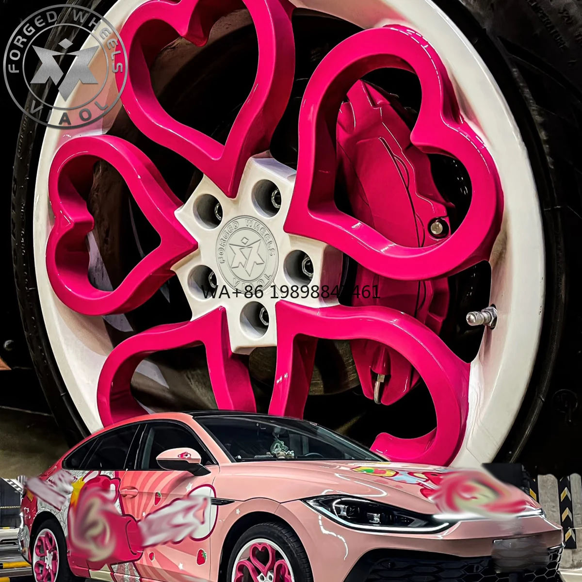 Pink Wheel Hub Alloy Wheels Rims for Princess Cars 18-21 Inch Multi Spoke Rays Heart Shaped Forged Wheels
Pink Wheel Hub Alloy Wheels Rims for Princess Cars 18-21 Inch Multi Spoke Rays Heart Shaped Forged Wheels