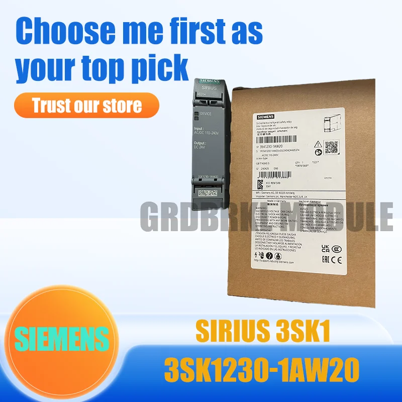 New Original SIEMENS 3SK1230-1AW20 3SK1230-2AW20 SIRIUS 3SK1 Safety Power Supply
New Original SIEMENS 3SK1230-1AW20 3SK1230-2AW20 SIRIUS 3SK1 Safety Power Supply
