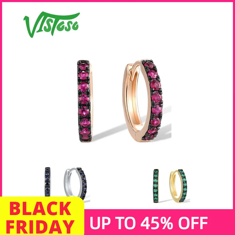 VISTOSO 14K 585 White/Yellow/Rose Gold Earrings For Lady Sparkling Emerald Sapphire Ruby Classic Wedding Party Chic Fine Jewelry
VISTOSO 14K 585 White/Yellow/Rose Gold Earrings For Lady Sparkling Emerald Sapphire Ruby Classic Wedding Party Chic Fine Jewelry