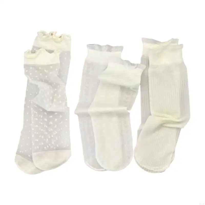 40JC 3Pairs Nonslip Dress Socks Girl Lace Trimmed Socks Thin Ice Silk Ankle Socks
40JC 3Pairs Nonslip Dress Socks Girl Lace Trimmed Socks Thin Ice Silk Ankle Socks