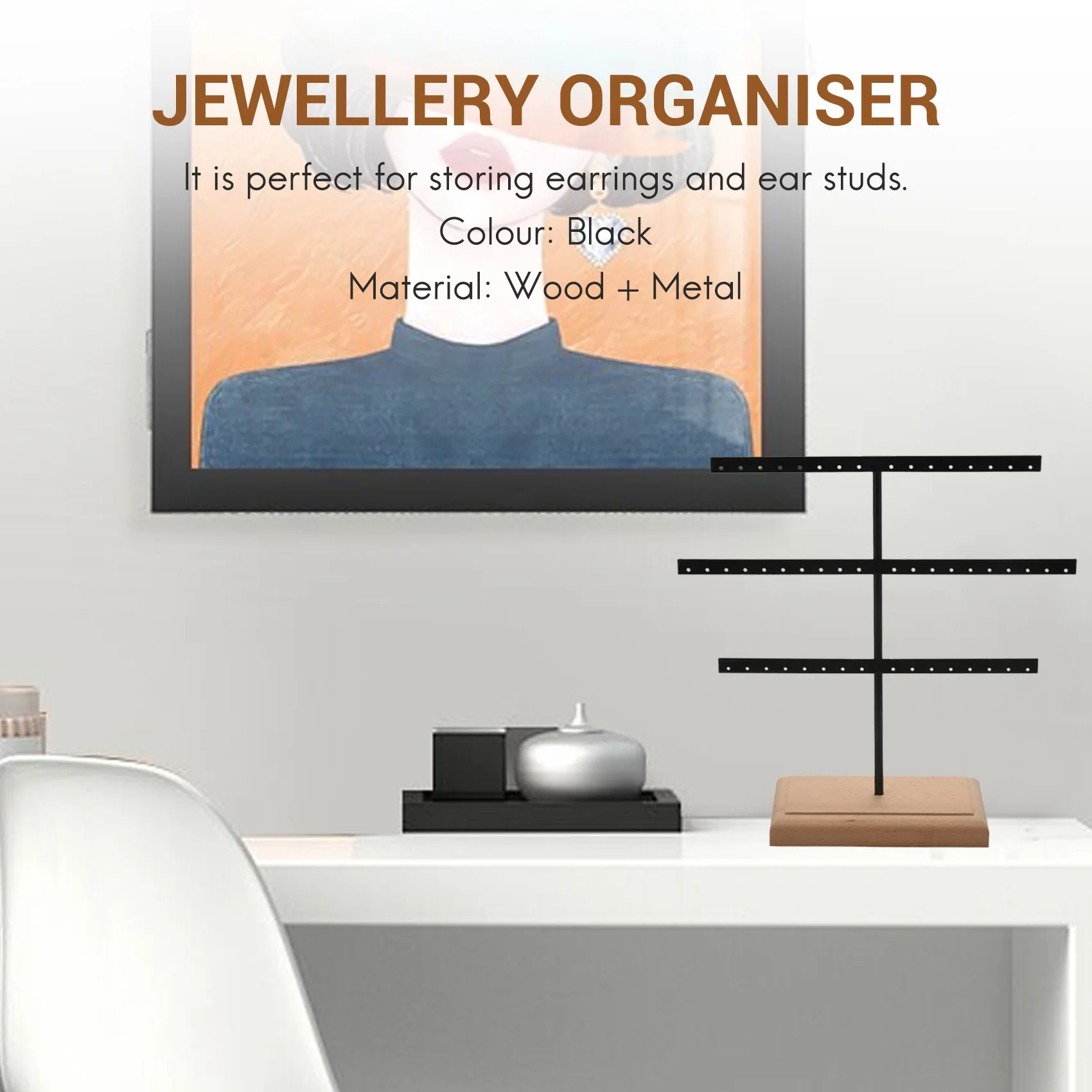 Fashion 52 Hook Earring Jewelry Organizer Earring Organizer Hanging Holder Necklace Display Stand Box Holder Rack Jewelry Hanger
Fashion 52 Hook Earring Jewelry Organizer Earring Organizer Hanging Holder Necklace Display Stand Box Holder Rack Jewelry Hanger