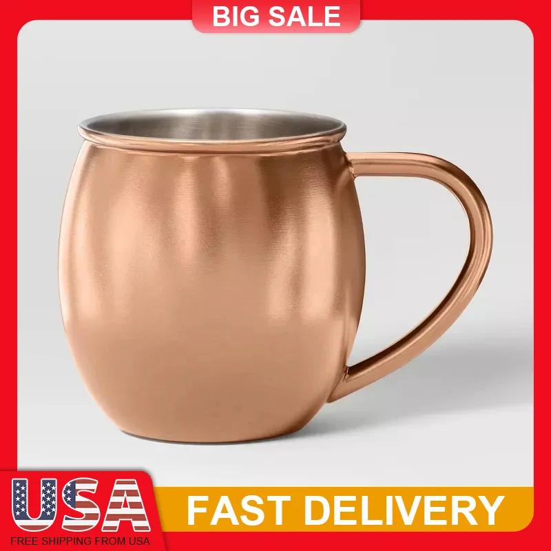 18.6oz Moscow Mule Mug Stainless Steel Copper Finish Cocktail Cup for Cold Beverages Bar Party Drinkware Kitchen Accessories
18.6oz Moscow Mule Mug Stainless Steel Copper Finish Cocktail Cup for Cold Beverages Bar Party Drinkware Kitchen Accessories