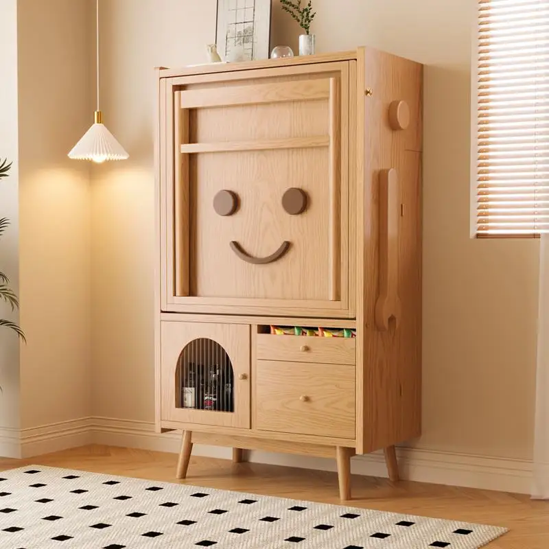 Retractable dining table Solid wood robot locker Household small apartment dining side cabinet
Retractable dining table Solid wood robot locker Household small apartment dining side cabinet