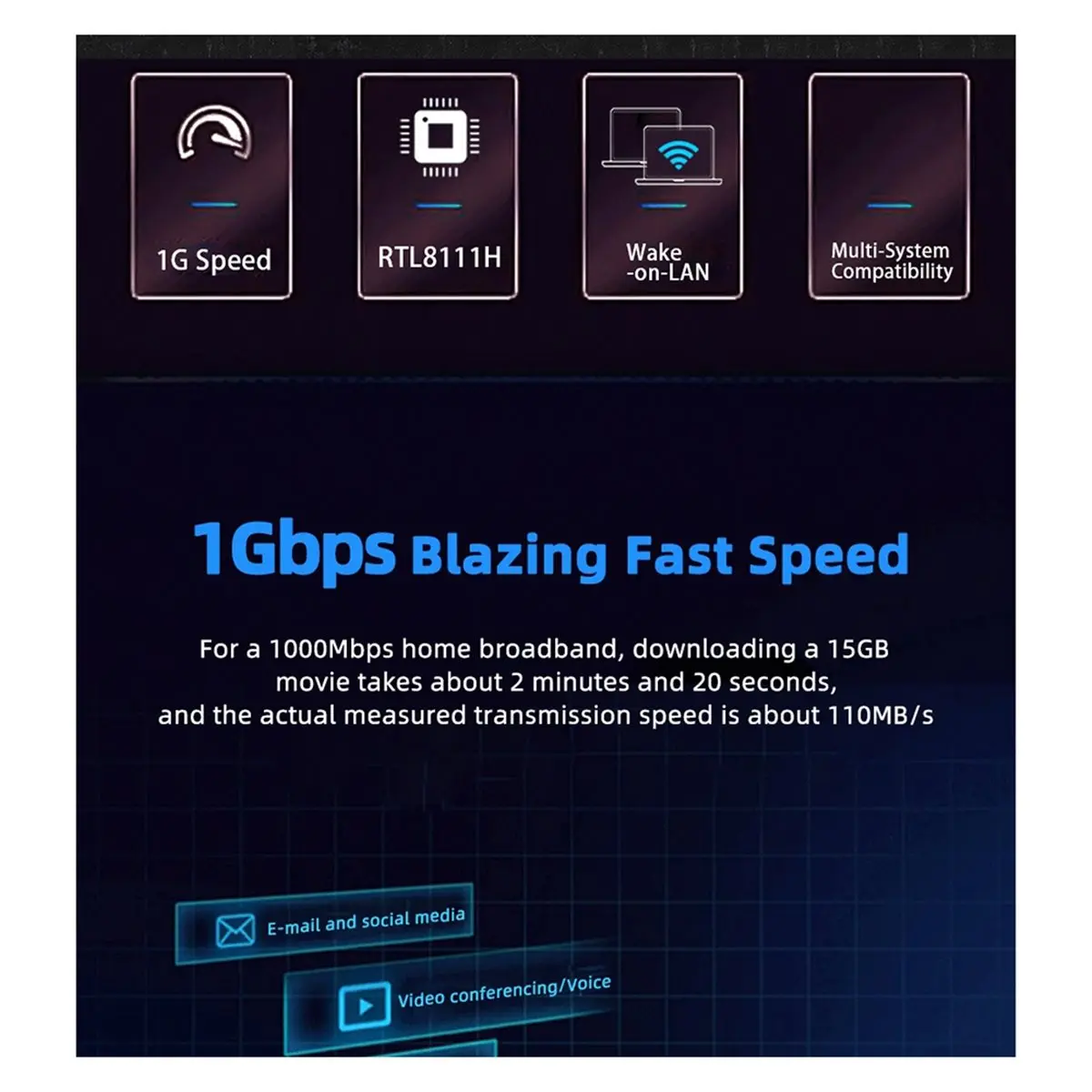 AA19 1000Mbps PCIe to RJ45 Network Card Gigabit Ethernet Adapter RTL8111EH Chip PCI Express LAN Converter Desktop PC NIC
AA19 1000Mbps PCIe to RJ45 Network Card Gigabit Ethernet Adapter RTL8111EH Chip PCI Express LAN Converter Desktop PC NIC