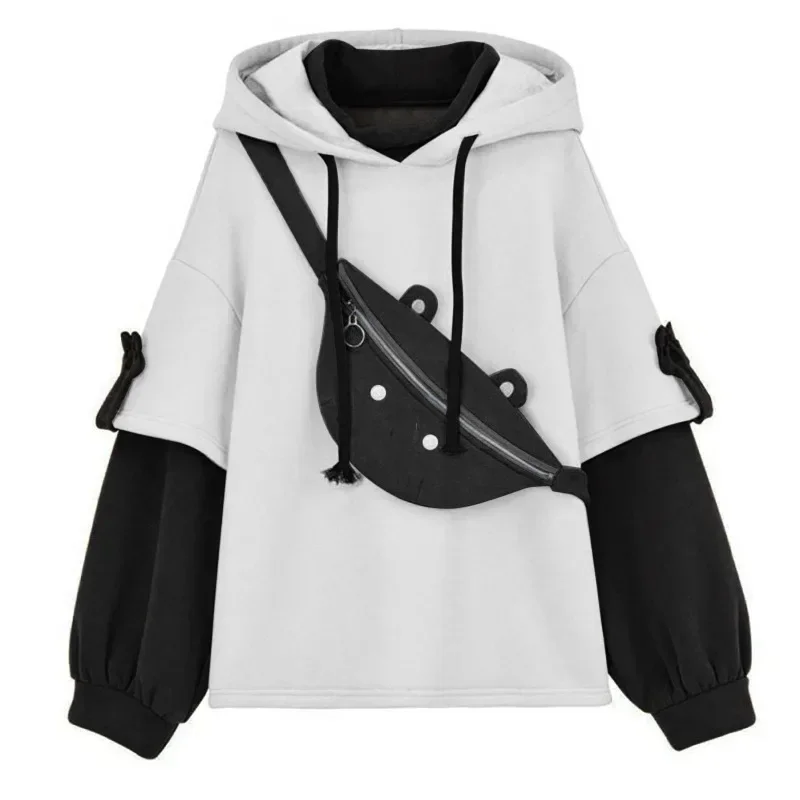 Cute Oversize Hoodie With Bear Bag Womens Autumn Patchwork Sweatshirts Pullovers Japanese Streetwear Aesthetic Hoodies Y2k
Cute Oversize Hoodie With Bear Bag Womens Autumn Patchwork Sweatshirts Pullovers Japanese Streetwear Aesthetic Hoodies Y2k