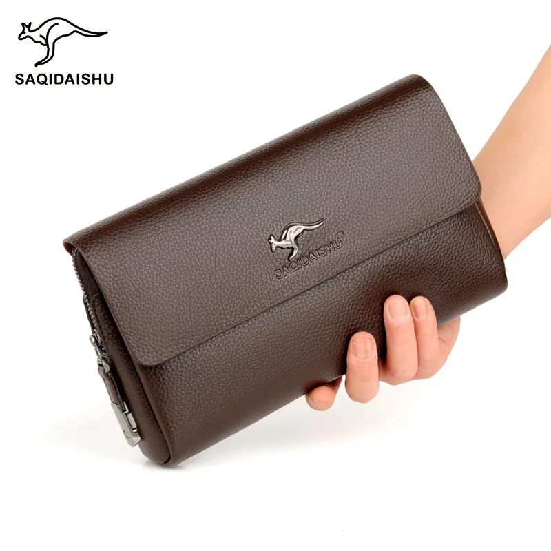 Luxury Brand Men Clutch Bag Leather Long Purse Password Money Bag Business wristlet Phone Wallet Male Casual Handy Bags 2025
Luxury Brand Men Clutch Bag Leather Long Purse Password Money Bag Business wristlet Phone Wallet Male Casual Handy Bags 2025