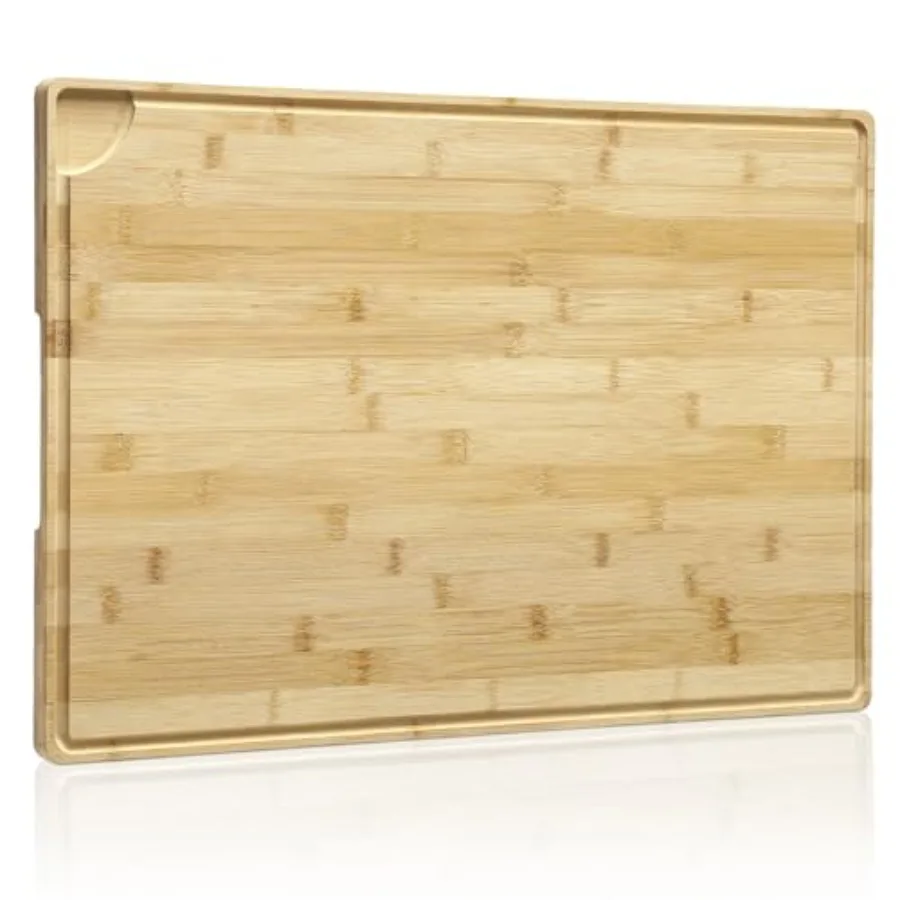 Large 24x16 Inch Bamboo Cutting Board for Kitchen, Wooden Butcher Block Chopping Board with Deep Juicy Groove and Back Inner Ha
Large 24x16 Inch Bamboo Cutting Board for Kitchen, Wooden Butcher Block Chopping Board with Deep Juicy Groove and Back Inner Ha
