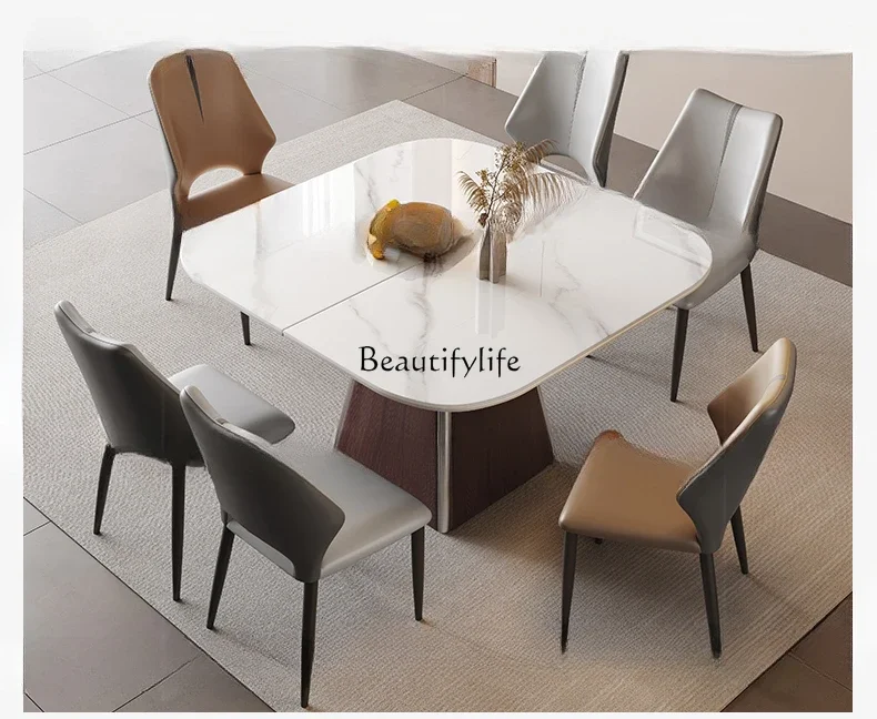 Household high-end retractable rock slab dining table modern simple Nordic solid wood square folding
Household high-end retractable rock slab dining table modern simple Nordic solid wood square folding