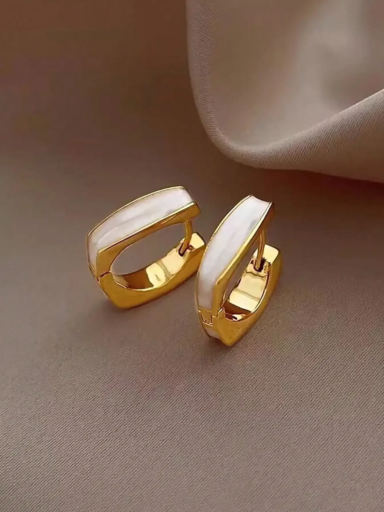 1 Pair Minimalist Chic Everyday Versatile Suitable For Gatherings Luxury Geometric Fashion Small Hoop Earrings For Women
1 Pair Minimalist Chic Everyday Versatile Suitable For Gatherings Luxury Geometric Fashion Small Hoop Earrings For Women