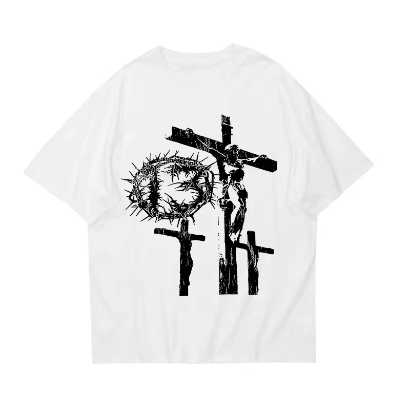 2025 New Summer Clothing Cotton Crew Neck T-Shirt Flat Printing Men's and Women's Fashion Street Gothic Street Clothing Top
2025 New Summer Clothing Cotton Crew Neck T-Shirt Flat Printing Men's and Women's Fashion Street Gothic Street Clothing Top