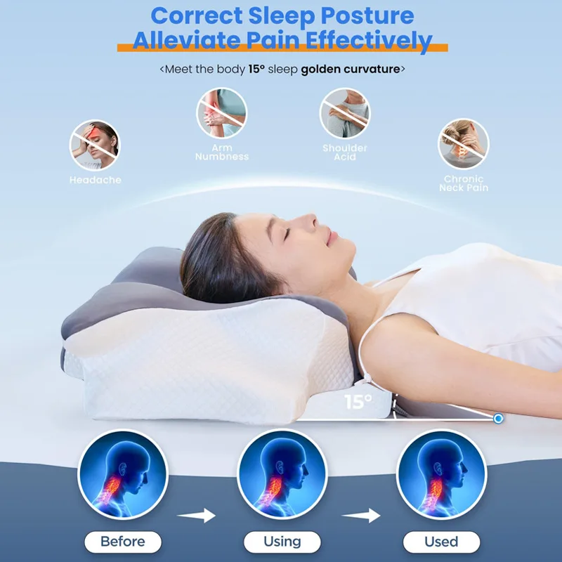 Removable Pressure Pillow Side Washable Support Rebound Foam Sleeper Orthopedic Neck Travel Relief Memory Slow Pain Shoulder
Removable Pressure Pillow Side Washable Support Rebound Foam Sleeper Orthopedic Neck Travel Relief Memory Slow Pain Shoulder