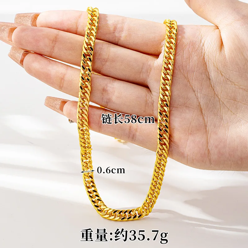 Luxury 24K 9999 Pure Gold real gold Men's and Women's Chain Boss Chain
Luxury 24K 9999 Pure Gold real gold Men's and Women's Chain Boss Chain