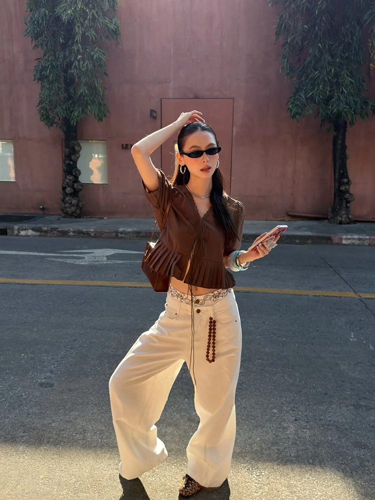 Retro V-ne Tie irt Women's ort Sve Slimming Blouse Floral Top Cotton Polyester Blend Waed without Stretch
Retro V-ne Tie irt Women's ort Sve Slimming Blouse Floral Top Cotton Polyester Blend Waed without Stretch