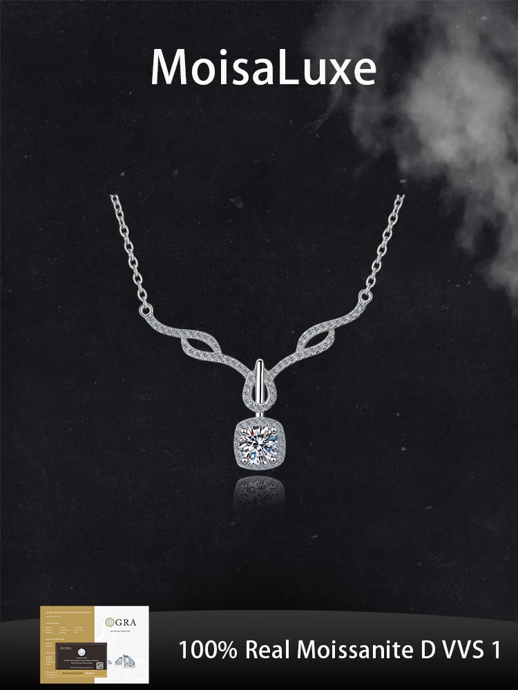 Официальный магазин MoisaLuxe GRA Moissanite Plata, стерлинговое серебро 925 пробы, ювелирные изделия с четырьмя когтями, женское ожерелье с подвеской 80 Cent для женщин
Официальный магазин MoisaLuxe GRA Moissanite Plata, стерлинговое серебро 925 пробы, ювелирные изделия с четырьмя когтями, женское ожерелье с подвеской 80 Cent для женщин