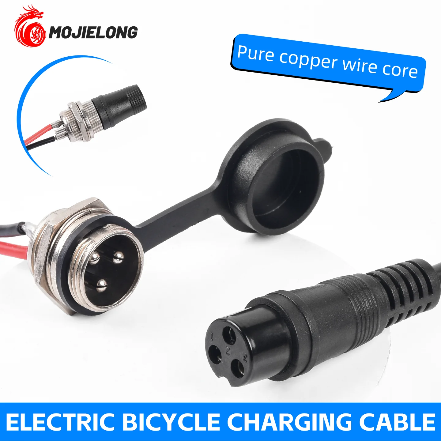 Skateboard charger cable with aviation head device, three-pin aviation charger, dust-proof and water-resistant charging port plu
Skateboard charger cable with aviation head device, three-pin aviation charger, dust-proof and water-resistant charging port plu