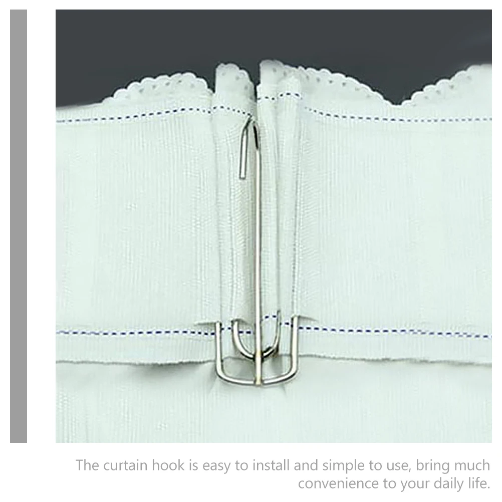 30Pcs Stainless Steel Drapery Curtain Hooks 4-Prong Pleating Hanging Fasteners Heavy Duty Smooth Finish for Indoor Decor
30Pcs Stainless Steel Drapery Curtain Hooks 4-Prong Pleating Hanging Fasteners Heavy Duty Smooth Finish for Indoor Decor