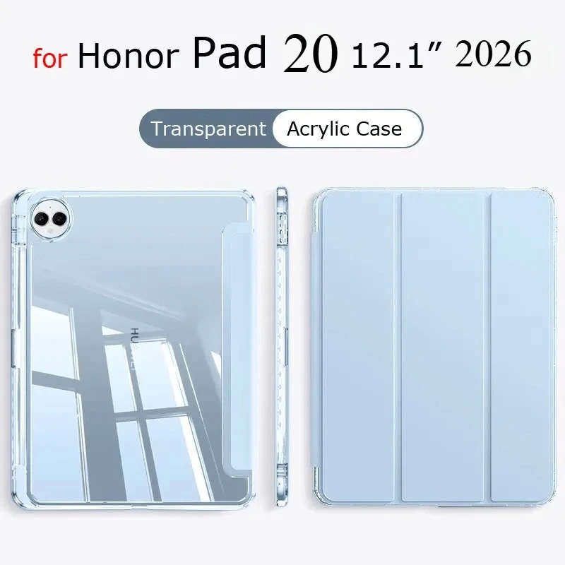 Acrylic Transparent Hard Case for Honor Pad 20 2026 HEY4-W09 HEY4-W19 12.1 inch with Pencil Holder
Acrylic Transparent Hard Case for Honor Pad 20 2026 HEY4-W09 HEY4-W19 12.1 inch with Pencil Holder